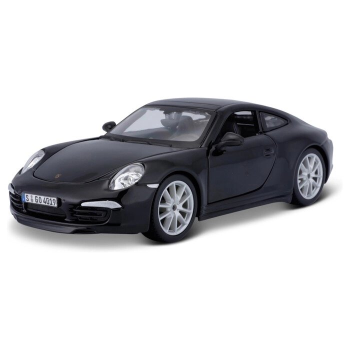 Машинка Bburago Porsche 911 Carrera S, Die-Cast, 1:24, открывающиеся двери, цвет чёрный от компании Интернет-гипермаркет «MALL24» - фото 1