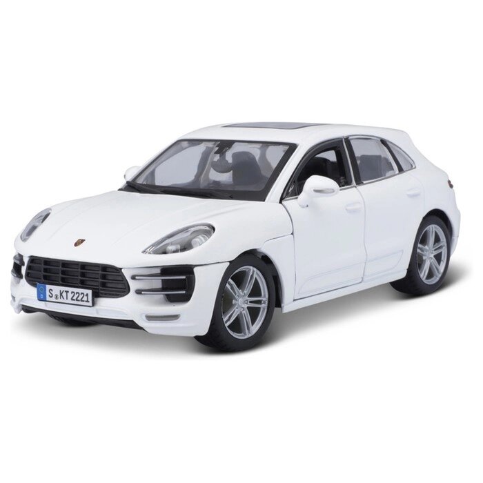 Машинка Bburago Porsche Macan, Die-Cast, 1:24, открывающиеся двери, цвет белый от компании Интернет-гипермаркет «MALL24» - фото 1