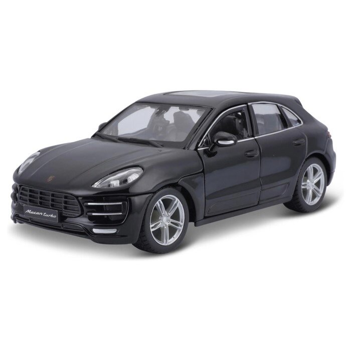 Машинка Bburago Porsche Macan, Die-Cast, 1:24, открывающиеся двери, цвет чёрный от компании Интернет-гипермаркет «MALL24» - фото 1