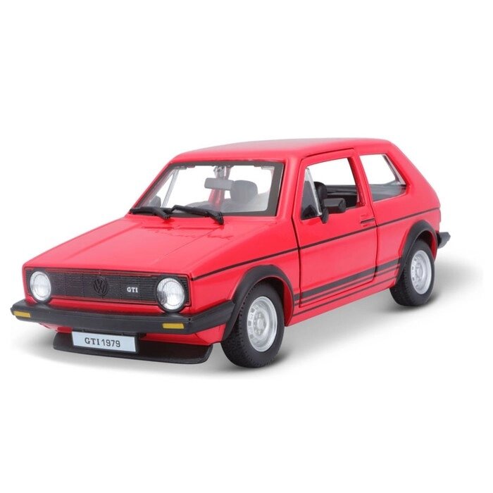 Машинка Bburago Volkswagen Golf Mk1 Gti 1979, Die-Cast, 1:24, цвет красный от компании Интернет-гипермаркет «MALL24» - фото 1