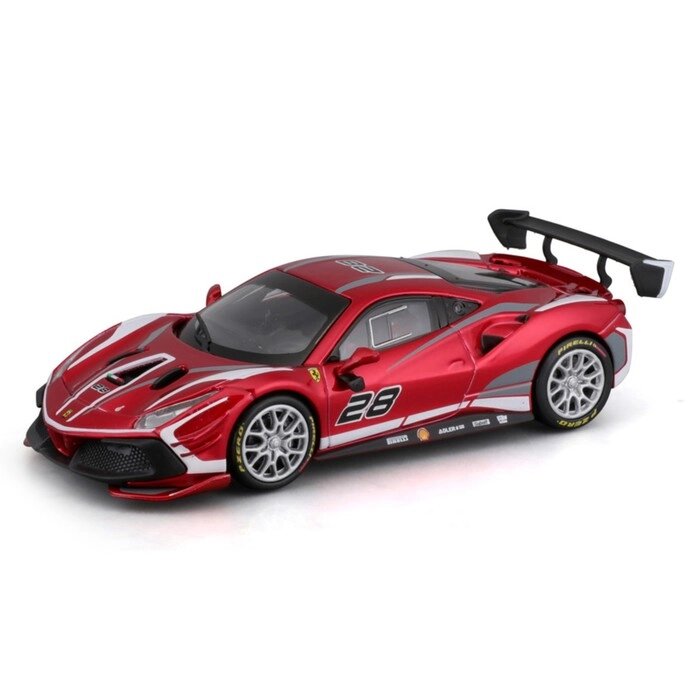 Машинка гоночная Bburago Ferrari 488 Challenge Evo 2020, Die-Cast, 1:43, цвет красный от компании Интернет-гипермаркет «MALL24» - фото 1