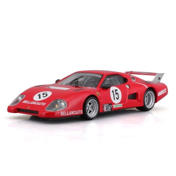 Машинка гоночная Bburago Ferrari 512 Bb Ii Serie 1981, Die-Cast, 1:43, цвет красный от компании Интернет-гипермаркет «MALL24» - фото 1