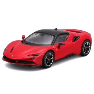 Машинка гоночная Bburago Ferrari Sf90 Stradale, Die-Cast, 1:43, цвет красный