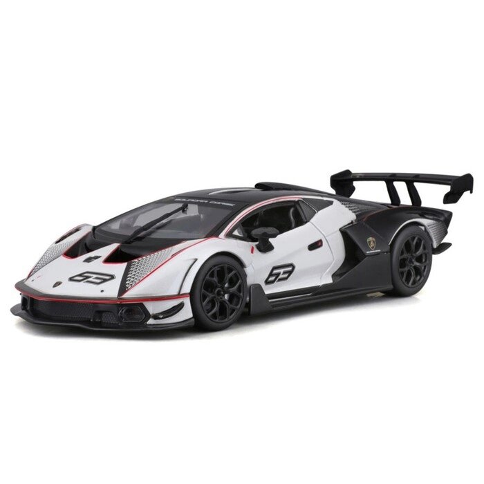 Машинка гоночная Bburago Lamborghini Essenza Scv12, Die-Cast, 1:24, цвет чёрно-белый от компании Интернет-гипермаркет «MALL24» - фото 1