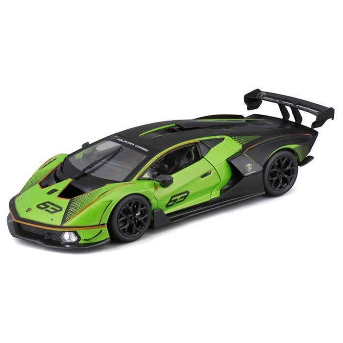 Машинка гоночная Bburago Lamborghini Essenza Scv12, Die-Cast, 1:24, цвет зелёный от компании Интернет-гипермаркет «MALL24» - фото 1