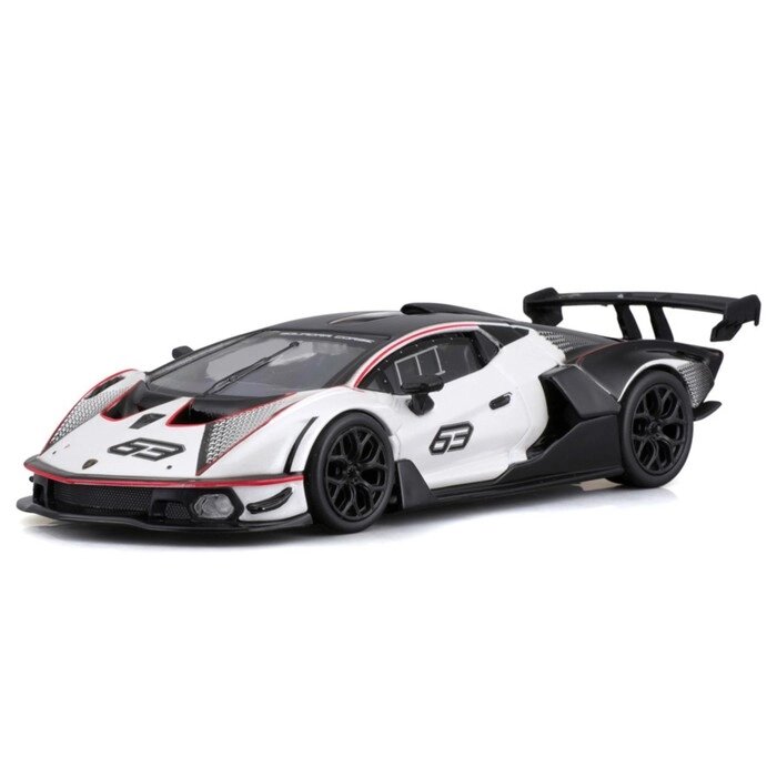 Машинка гоночная Bburago Lamborghini Essenza Scv12, Die-Cast, 1:32, цвет чёрно-белый от компании Интернет-гипермаркет «MALL24» - фото 1