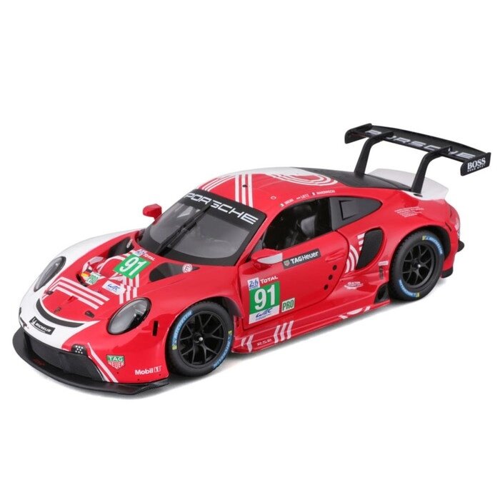 Машинка гоночная Bburago Porsche 911 Rsr Lm 2020, Die-Cast, 1:24, цвет красный от компании Интернет-гипермаркет «MALL24» - фото 1