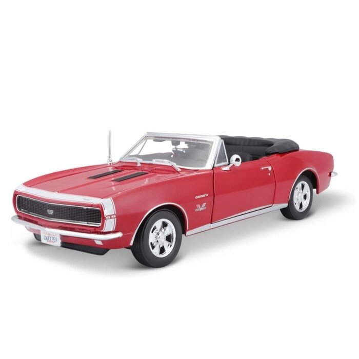 Машинка Maisto Die-Cast 1967 Chevrolet Camaro SS 396 Convertible, 1:18, цвет красный от компании Интернет-гипермаркет «MALL24» - фото 1