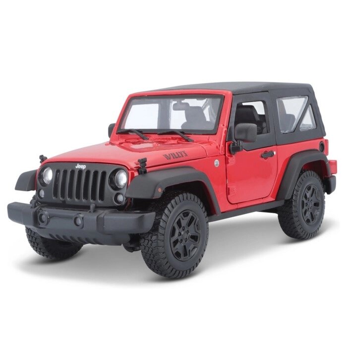 Машинка Maisto Die-Cast 2014 Jeep Wrangler, открывающиеся двери, 1:18, цвет жёлтый от компании Интернет-гипермаркет «MALL24» - фото 1