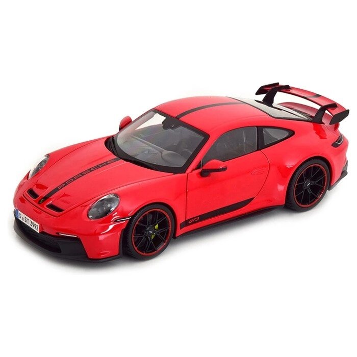 Машинка Maisto Die-Cast 2022 Porsche 911 GT3, 1:18, цвет красный от компании Интернет-гипермаркет «MALL24» - фото 1