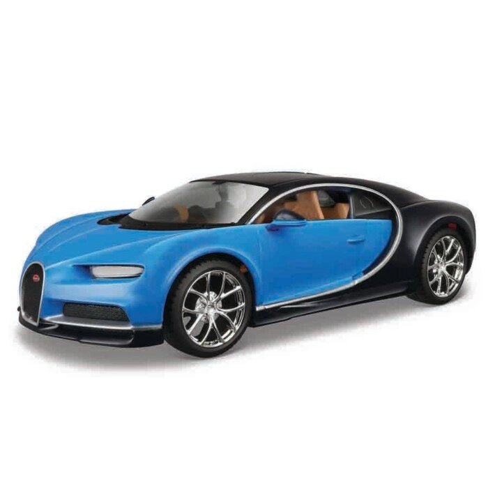 Машинка Maisto Die-Cast Bugatti Chiron, с отвёрткой, 1:24, чёрно-цвет синий от компании Интернет-гипермаркет «MALL24» - фото 1