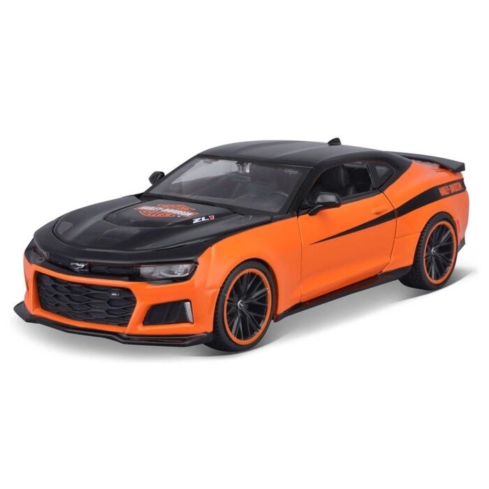 Машинка Maisto Die-Cast Harley-Davidson 2017 Camaro ZL1, 1:24, цвет чёрно-оранжевый от компании Интернет-гипермаркет «MALL24» - фото 1