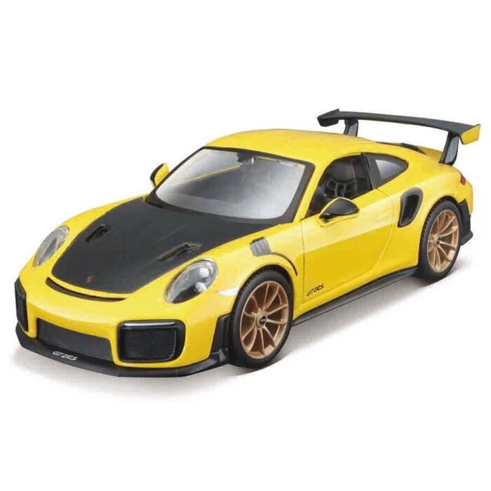 Машинка Maisto Die-Cast Porsche 911 GT2 RS, с отвёрткой, 1:24, цвет чёрно-жёлтый от компании Интернет-гипермаркет «MALL24» - фото 1