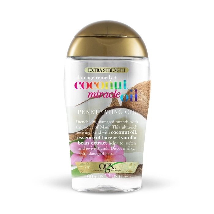 Масло для волос OGX Восстанавливающее кокосовое , 100 мл от компании Интернет-гипермаркет «MALL24» - фото 1