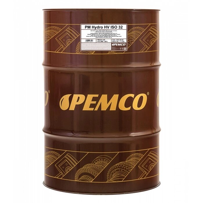 Масло гидравлическое PEMCO Hydro HV ISO 32, минеральное, 208 л от компании Интернет-гипермаркет «MALL24» - фото 1