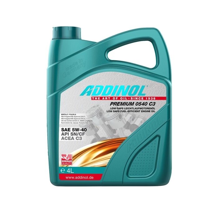 Масло моторное ADDINOL Premium 5w-40 C3, 4 л от компании Интернет-гипермаркет «MALL24» - фото 1