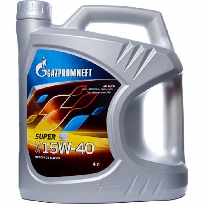 Масло моторное Gazpromneft Super 15W-40, 4 л от компании Интернет-гипермаркет «MALL24» - фото 1