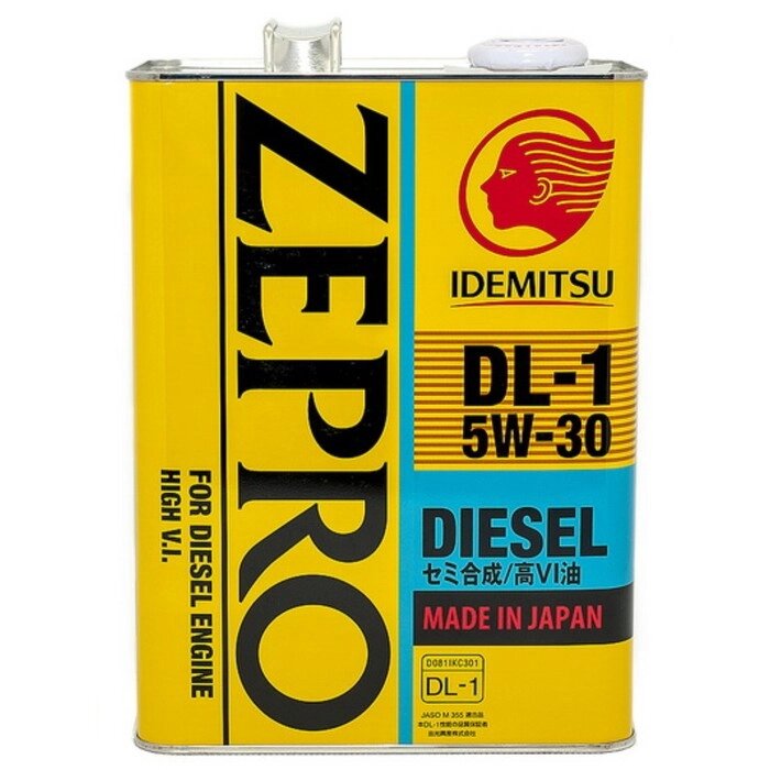 Масло моторное Idemitsu Zepro Diesel DL-1 5W-30, 4 л от компании Интернет-гипермаркет «MALL24» - фото 1