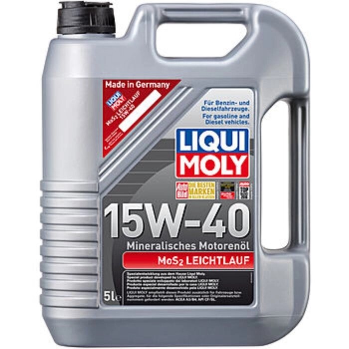 Масло моторное Liqui Moly MoS2 Leichtlauf 15W-40, 5 л от компании Интернет-гипермаркет «MALL24» - фото 1