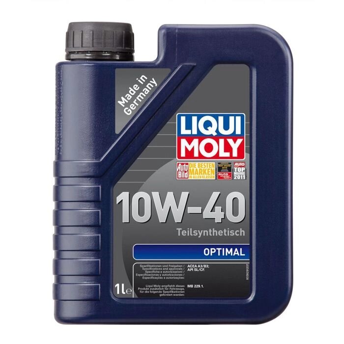 Масло моторное  Liqui Moly Optimal 10W-40, 1 л от компании Интернет-гипермаркет «MALL24» - фото 1