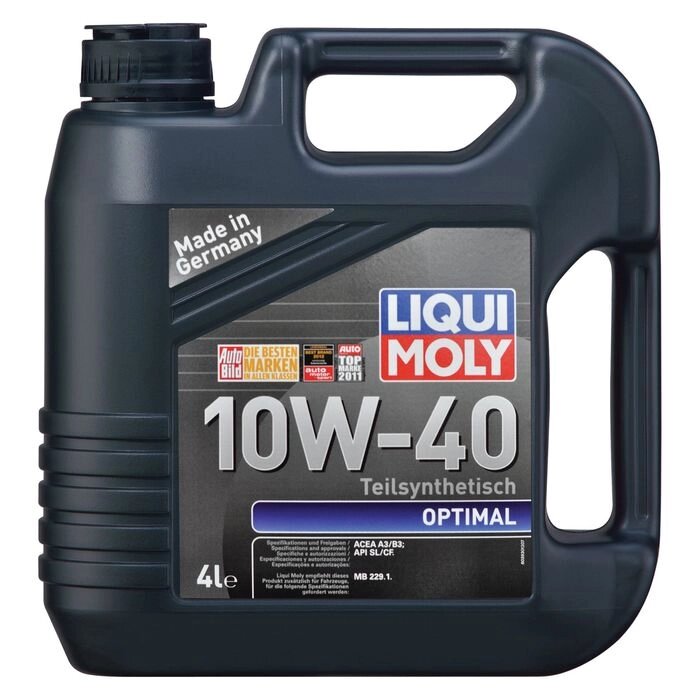 Масло моторное  Liqui Moly Optimal 10W-40, 4 л от компании Интернет-гипермаркет «MALL24» - фото 1