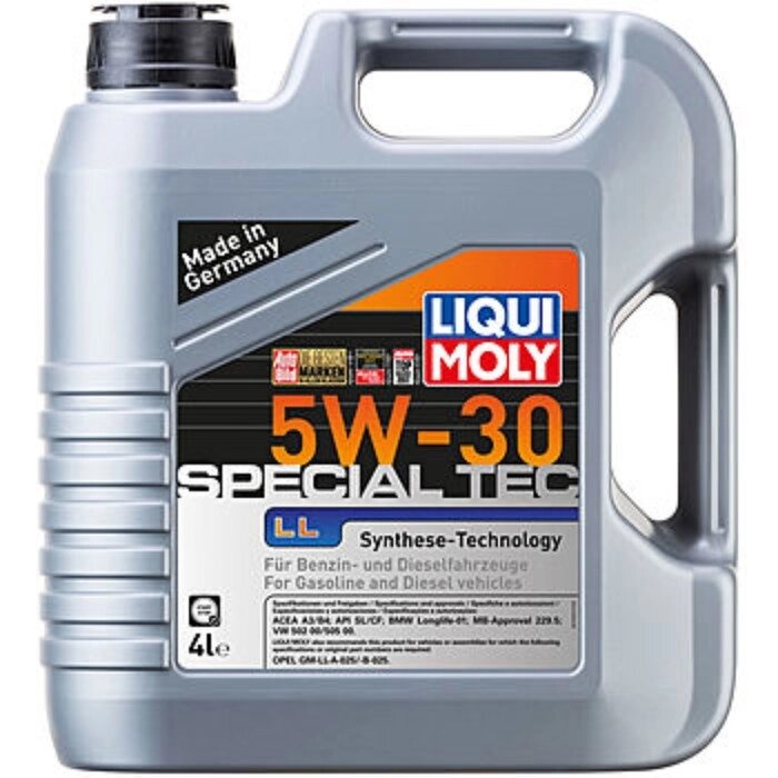 Масло моторное Liqui Moly Special Tec LL 5W-30 CF/SL A3/B4, 4 л от компании Интернет-гипермаркет «MALL24» - фото 1