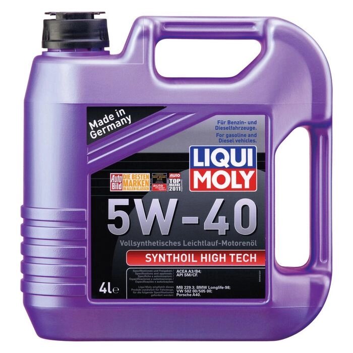 Масло моторное  Liqui Moly Synthoil High Tech 5W-40, 4 л от компании Интернет-гипермаркет «MALL24» - фото 1