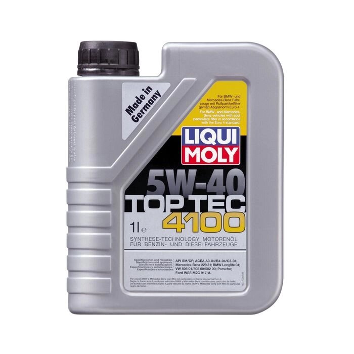 Масло моторное  Liqui Moly Top Tec 4100 5W-40, 1 л от компании Интернет-гипермаркет «MALL24» - фото 1