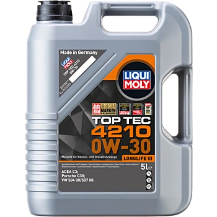 Масло моторное Liqui Moly Top Tec 4210 0W-30 C3, 5 л от компании Интернет-гипермаркет «MALL24» - фото 1