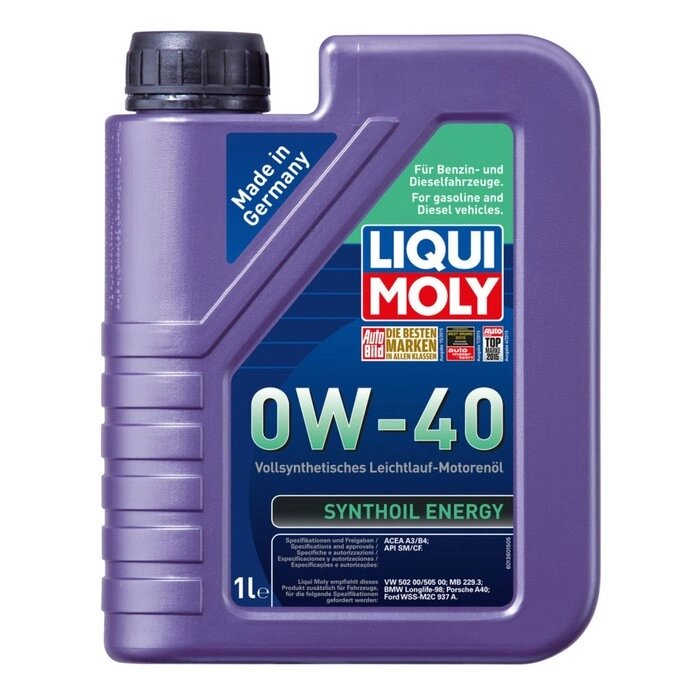 Масло моторное  LiquiMoly  0W-40 Syntohoil Energy, 1 л от компании Интернет-гипермаркет «MALL24» - фото 1