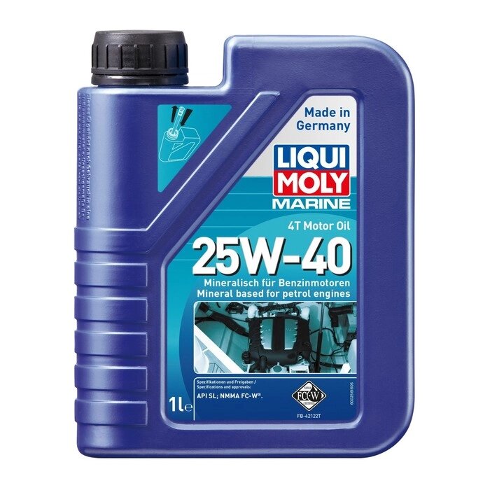 Масло моторное LiquiMoly Marine 4T Motor Oil 25W-40, минеральное, 1 л от компании Интернет-гипермаркет «MALL24» - фото 1