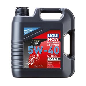 Масло моторное LiquiMoly Motorbike 4T Synth Street Race 5W-40, синтетическое, 4 л