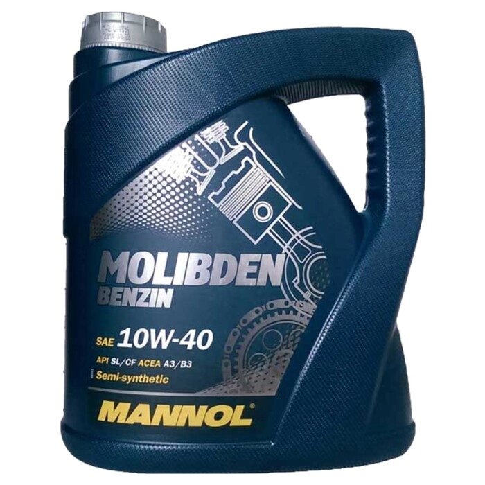 Масло моторное MANNOL 10w40 п/с Molibden Benzin, 4 л от компании Интернет-гипермаркет «MALL24» - фото 1