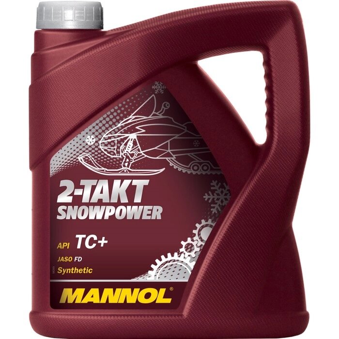 Масло моторное MANNOL 2Т син. SNOWPOWER, 4 л от компании Интернет-гипермаркет «MALL24» - фото 1