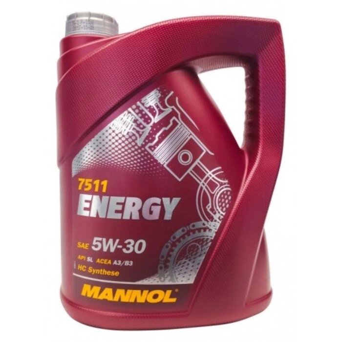 Масло моторное Mannol Energy 5W-30, SL, синтетическое, канистра, 4 л, (АКЦИЯ 3+1 л) от компании Интернет-гипермаркет «MALL24» - фото 1