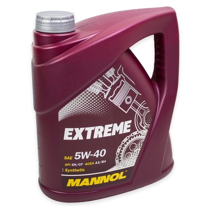 Масло моторное Mannol Extreme 5W-40, SN/CF, синтетическое, канистра, 4 л, (АКЦИЯ 3+1 л) от компании Интернет-гипермаркет «MALL24» - фото 1