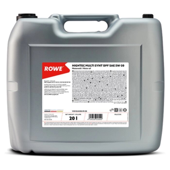 Масло моторное Rowe 5/30 Hightec Multi Synt DPF SP/CF, C3, синтетическое, 20 л от компании Интернет-гипермаркет «MALL24» - фото 1