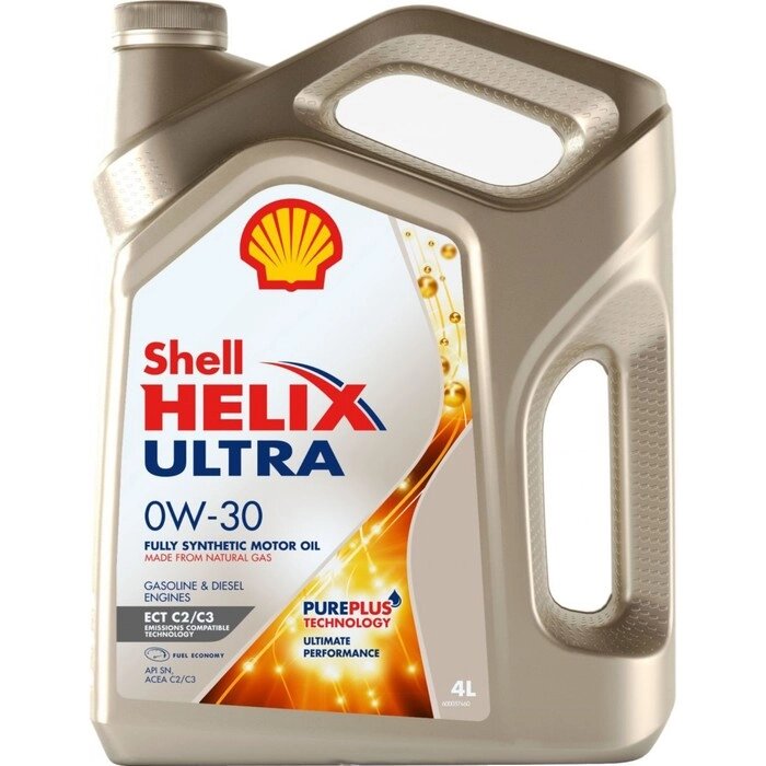 Масло моторное Shell Helix ULTRA ECT 0W-30, 550042353, 4 л от компании Интернет-гипермаркет «MALL24» - фото 1