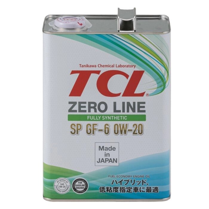 Масло моторное TCL Zero Line Fully Synth, Fuel Economy, SP, GF-6, 0W20, 4 л от компании Интернет-гипермаркет «MALL24» - фото 1