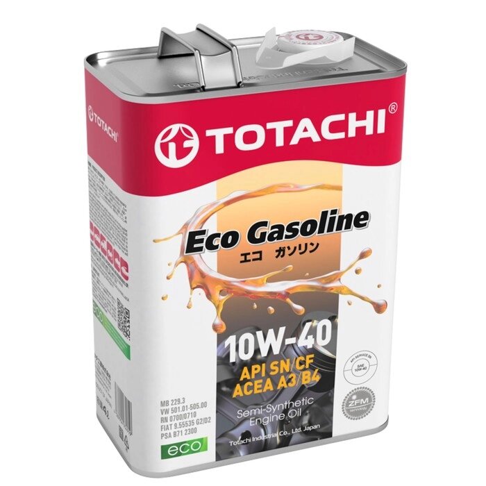 Масло моторное  Totachi Eco Gasoline Semi-Synthetic 10W-40, 4 л от компании Интернет-гипермаркет «MALL24» - фото 1