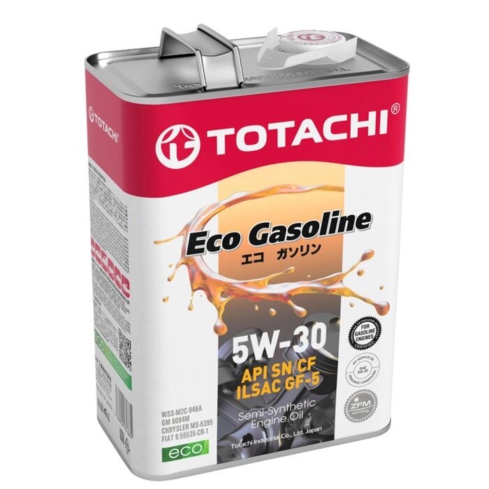 Масло моторное TOTACHI Eco Gasoline Semi-Synthetic SN/CF 5W-30, 4 л от компании Интернет-гипермаркет «MALL24» - фото 1