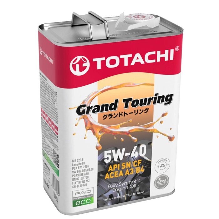 Масло моторное  Totachi Grand Touring Fully Synthetic 5W-40, 4 л от компании Интернет-гипермаркет «MALL24» - фото 1