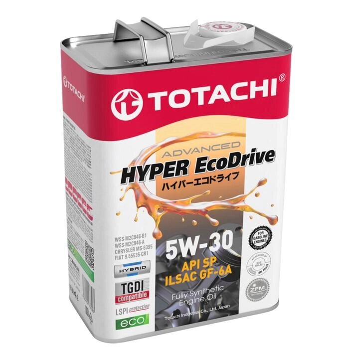 Масло моторное TOTACHI HYPER Ecodrive Fully синтетическое, SP/GF-6A 5W-30, 4 л от компании Интернет-гипермаркет «MALL24» - фото 1