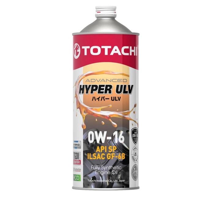 Масло моторное TOTACHI Hyper ULV синтетическое, SP/GF-6B 0W-16, 1 л от компании Интернет-гипермаркет «MALL24» - фото 1