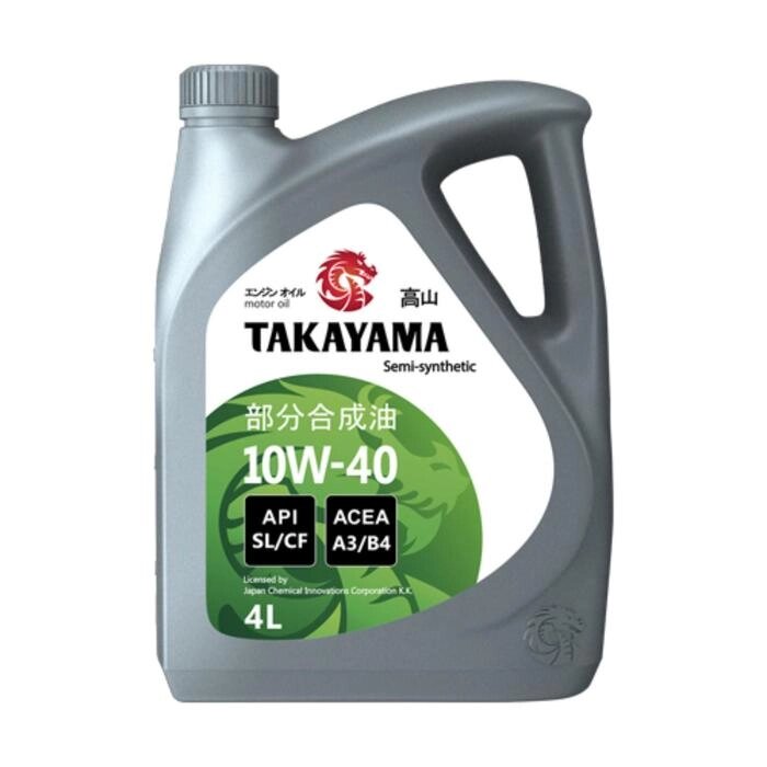 Масло Takayama 10W-40 API SL/СF, полусинтетическое, пластик, 4 л от компании Интернет-гипермаркет «MALL24» - фото 1