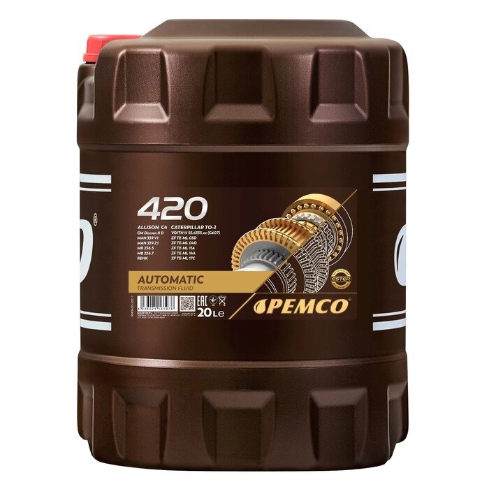Масло трансмиссионное PEMCO 420 ATF Dexron II, минеральное, 20 л от компании Интернет-гипермаркет «MALL24» - фото 1