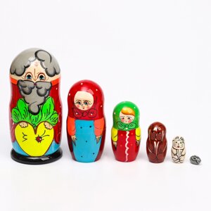 Матрёшка-сказка "Репка", 5 в 1