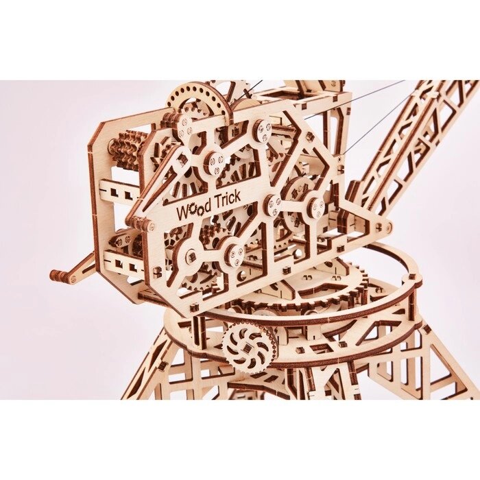 Механический 3D-пазл из дерева, Wood Trick, Кран от компании Интернет-гипермаркет «MALL24» - фото 1