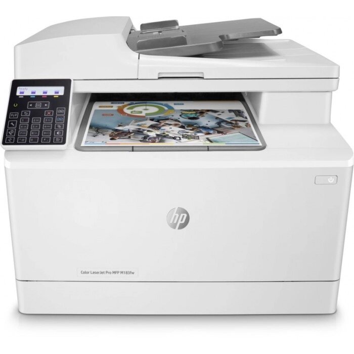 МФУ лазерный HP Color LaserJet Pro M183fw (7KW56A) A4 Net WiFi белый от компании Интернет-гипермаркет «MALL24» - фото 1