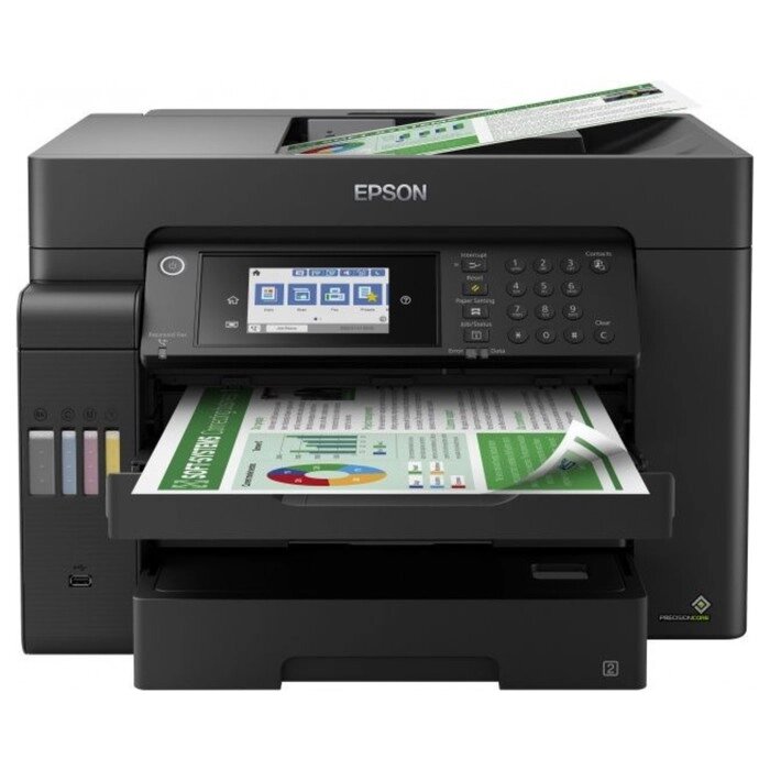 МФУ струйный Epson L15150 (C11CH72404/505/506/403) A3+ Duplex Net WiFi черный от компании Интернет-гипермаркет «MALL24» - фото 1